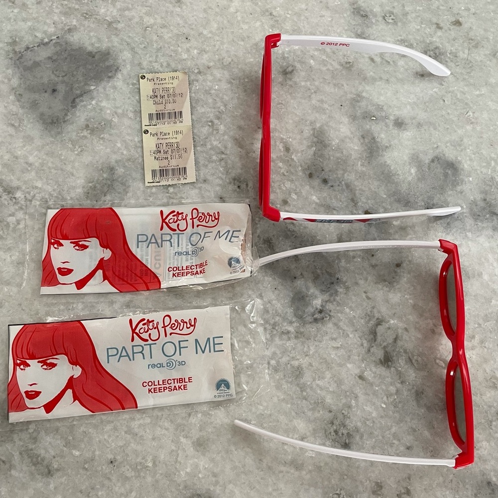 Set of Katy Perry 3D glasses
